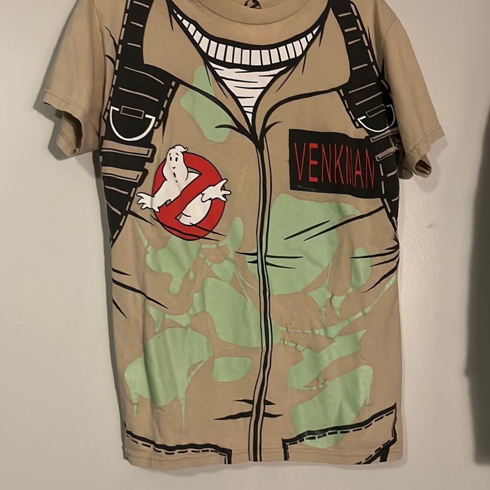 Ghostbusters Venkman Graphic Tee Glows in the Dark Mens Size Small RARE